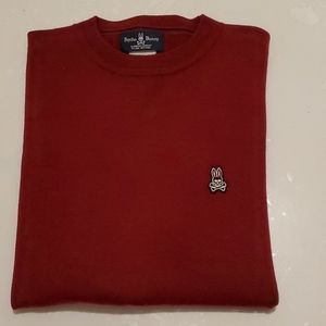 Psycho Bunny  crew neck burgundy sweater